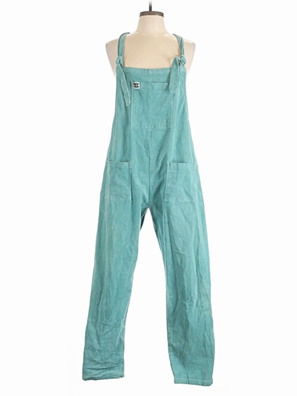 Lucy & Yak Original Dungaree Corduroy Sailor Blue UK 16 US 12 Organic Cotton GUC